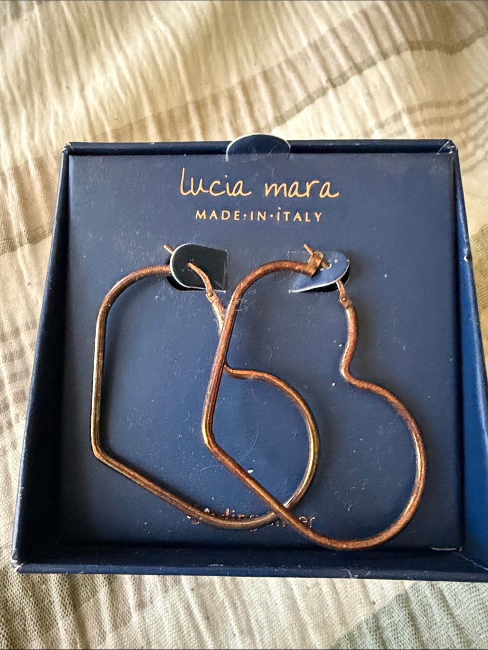 Gold-Tone Abstract Hoop Earrings